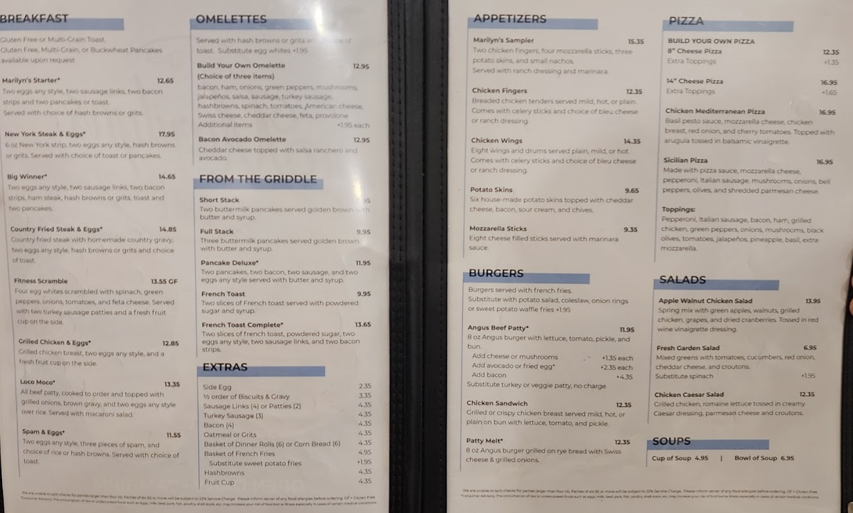 Marilyn's Cafe Menu - Image 6